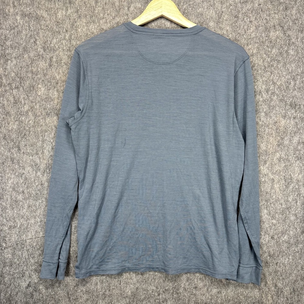 Patagonia Capilene Cool Merino Long Sleeve Shirt Women's Medium Blue Gray Flaws - Picture 8 of 9